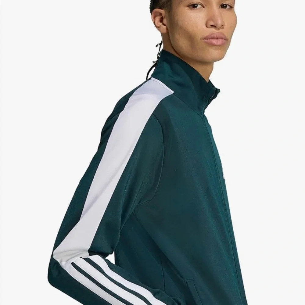 Adidas Teal and White Colorblock Track Jacket NWOT